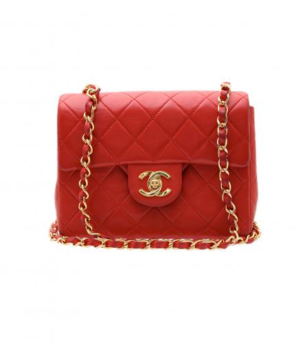 CHANEL RED FLAP BAG