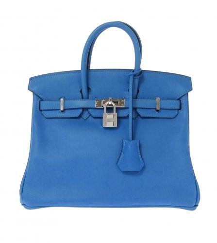 HERMES BRIKIN 25 BLUE