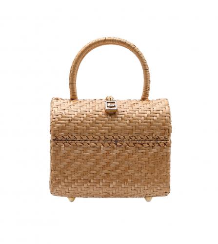 LANCEL RATTAN HANDBAG