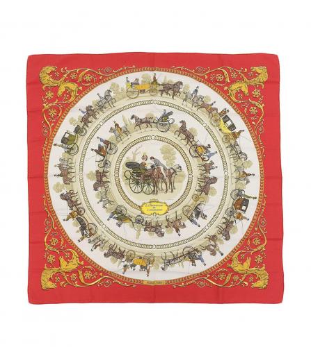 HERMES SILK SCARF LA PROMENADE DE LONGCHAMPS