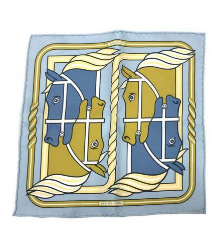HERMES SILK SCARF NANO QUADRIGE