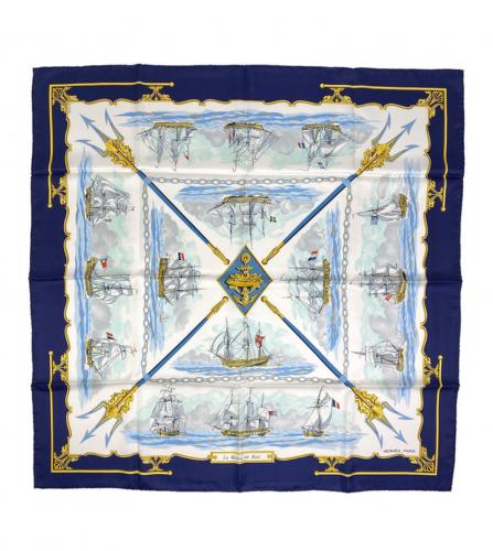 HERMES SILK SCARF LA MARINE EN BOIS