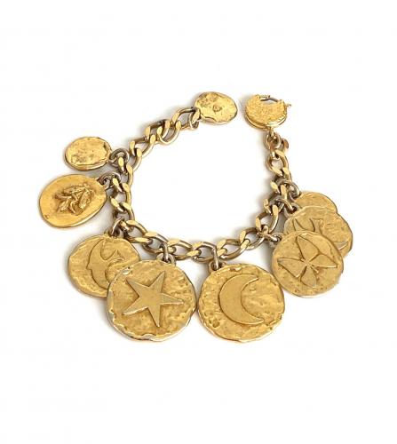 Ysl gold charm bracelet discount