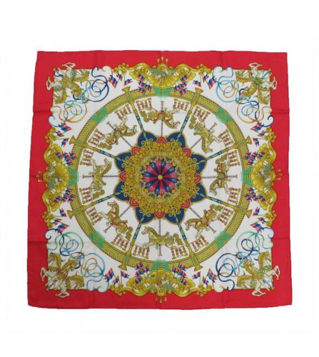 HERMES SILK SCARF LUNA PARK