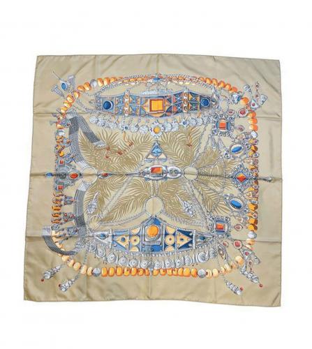 HERMES SILK SCARF TERRES PRECIEUSES