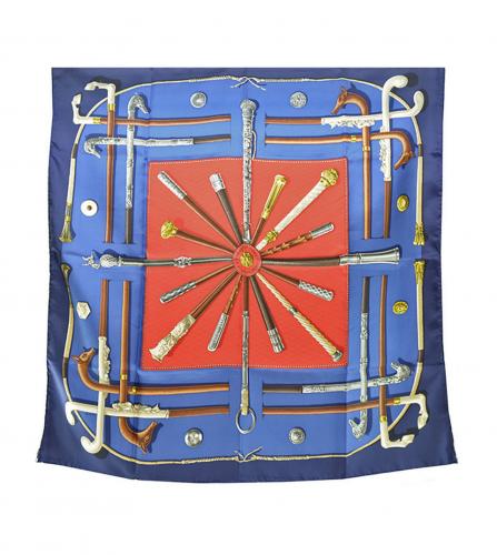 HERMES SILK SCARF CANNES&POMMEAUX