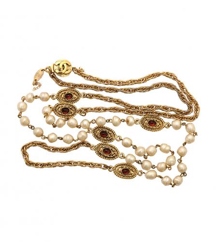 CHANEL GRIPOIX LONG NECKLACE