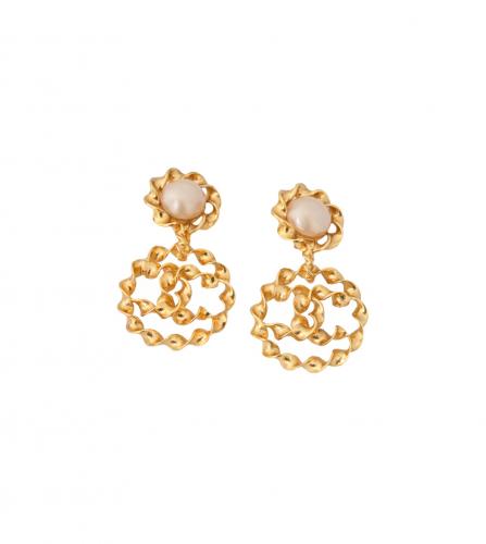 CHANEL PEARL CLIP-ON EARRINGS