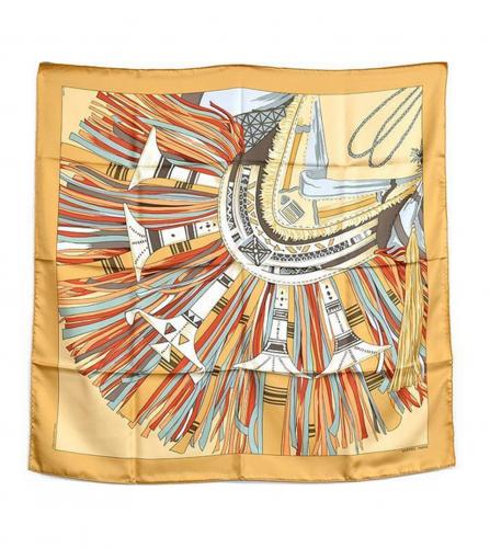 HERMES SILK SCARF CUIRS DU DESERT