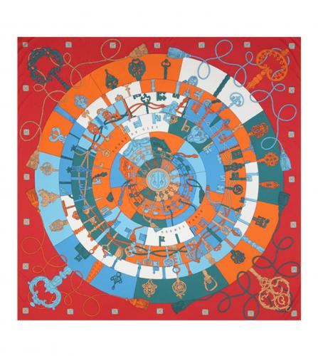 HERMES SILK SCARF TOURS DE CLES