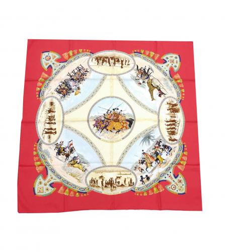 HERMES SILK SCARF CAVALIERS PEULS