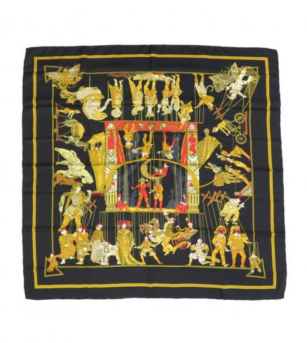 HERMES SILK SCARF LE TEMPS DES MARIONNETTES