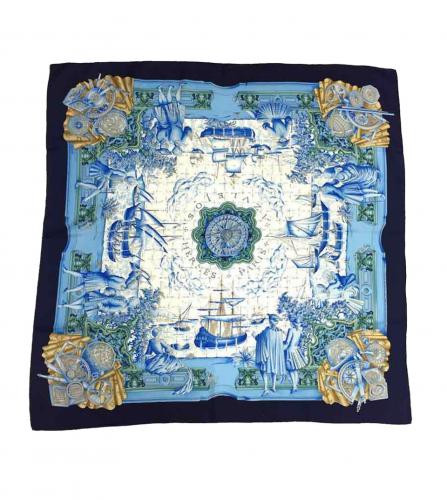 HERMES SILK SCARF AZVLEJOS | VINTAGE PARIS