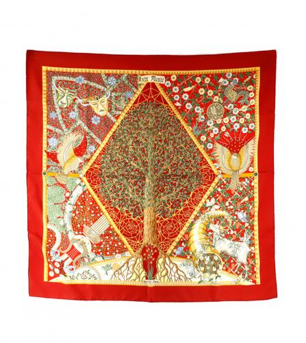 HERMES SILK SCARF AXIS MUNDI