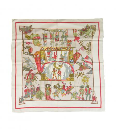 HERMES SILK SCARF LE TEMPS DES MARIONNETTES