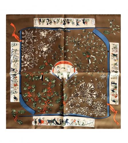 HERMES SILK SCARF NEIGE D'ANTAN