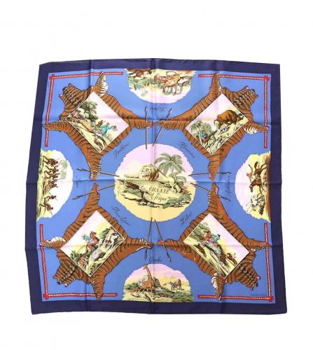 HERMES SILK SCARF LA CHASSE EN AFRIQUE