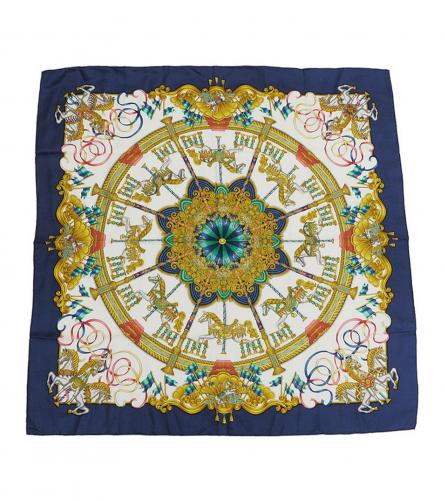 HERMES SILK SCARF LUNA PARK