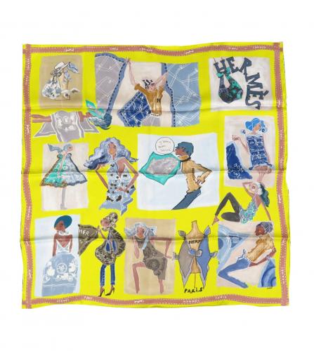 HERMES SILK SCARF PARIS MON AMI