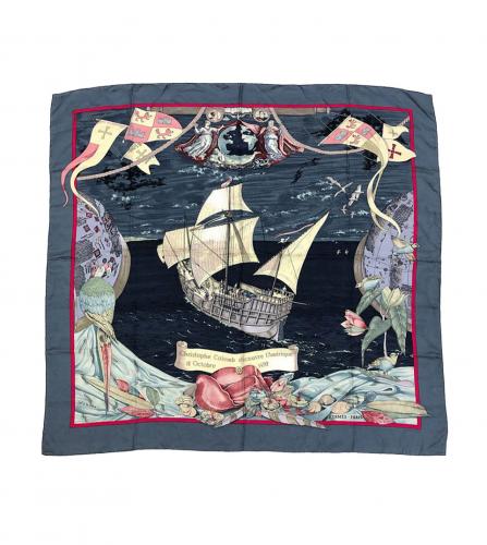 HERMES SILK SCARF CHRISTOPHE COLOMB