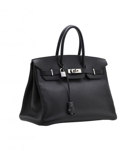 HERMES BLACK ARDENNES BIRKIN 35