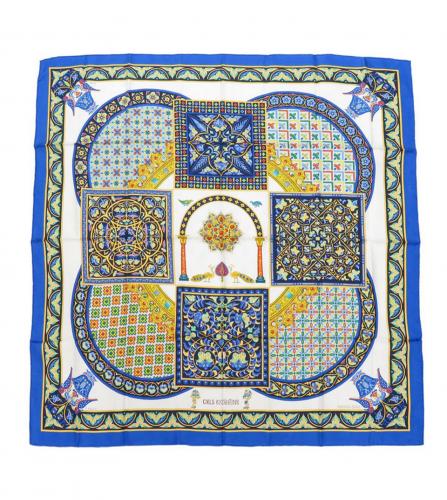 HERMES SILK SCARF CIELS BYZANTINS