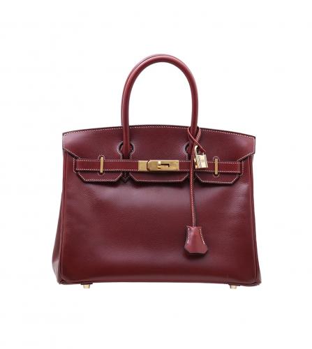 HERMES BORDEAUX COURCHEVEL BIRKIN 30
