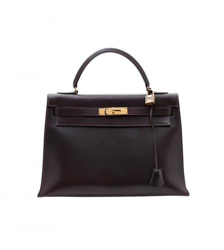 HERMES BROWN BOX KELLY 32