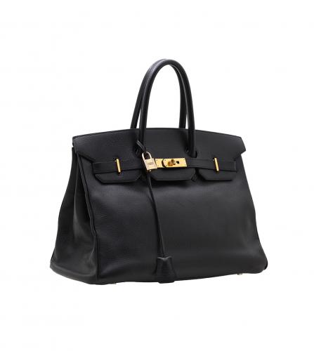 HERMES BIRKIN 35 TAURILLON CLEMENCE BLACK