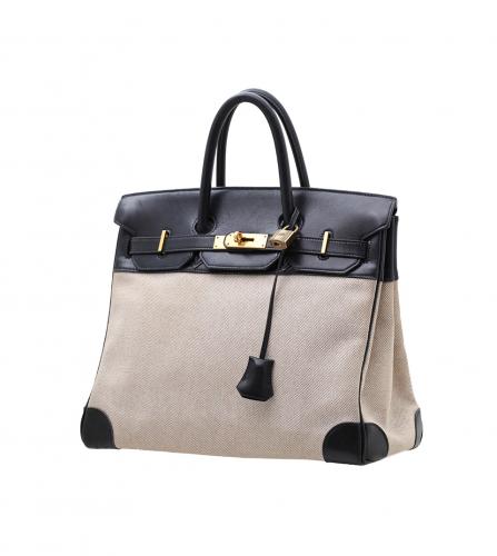 HERMES TOILE H HAUT À COURROIES 32