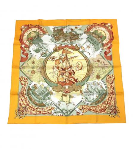 HERMES SILK SCARF AU DELA DES CINQ MERS