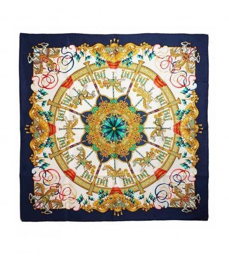 HERMES SILK SCARF LUNA PARK