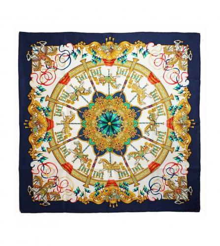 HERMES SILK SCARF LUNA PARK