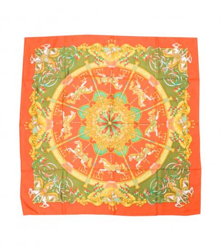 HERMES SILK SCARF LUNA PARK