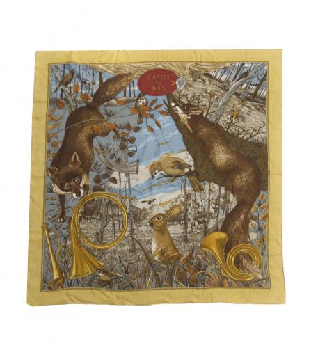 HERMES SILK SCARF CHASSE AU BOIS