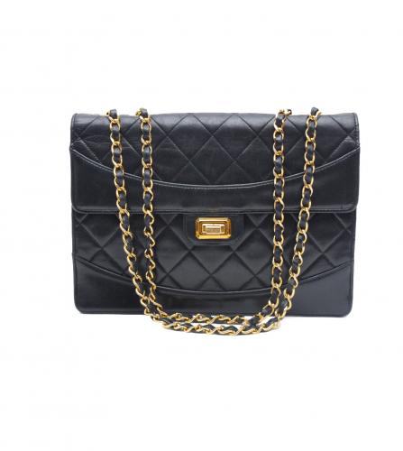 CHANEL 2.55 BLACK FLAP BAG