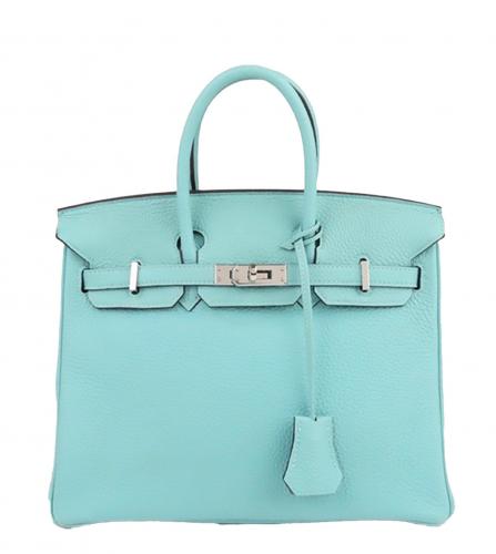 HERMES BIRKIN 25 TOGO BLUE ATOLL