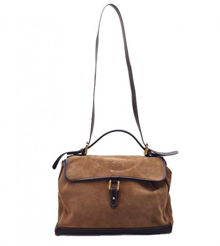 LOEWE BROWN ANAGRAM SHOULDER BAG