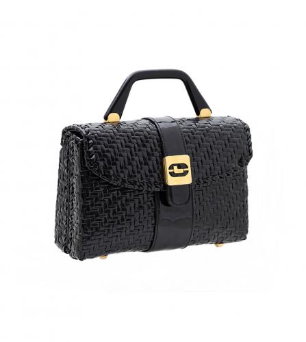 LANCEL RATTAN HANDBAG