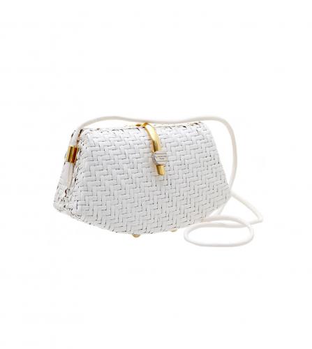 LANCEL RATTAN SHOULDER BAG