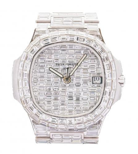 PATEK PHILIPPE NAUTILUS DIAMOND CUSTOM WATCH