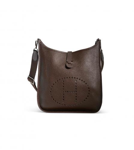 HERMES CHOCOLATE EVELYNE BAG