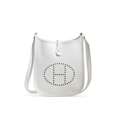 HERMES WHITE EVELYNE BAG