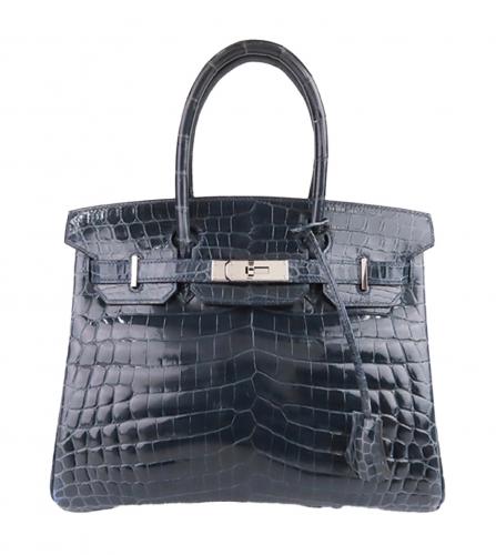 HERMES BIRKIN 30 CROCODILE BLUE ABYSS