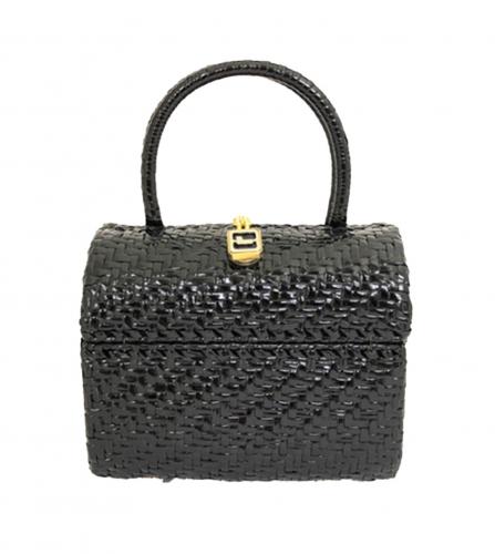 LANCEL WICKER BASKET BAG