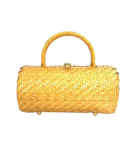 LANCEL WICKER BASKET BAG