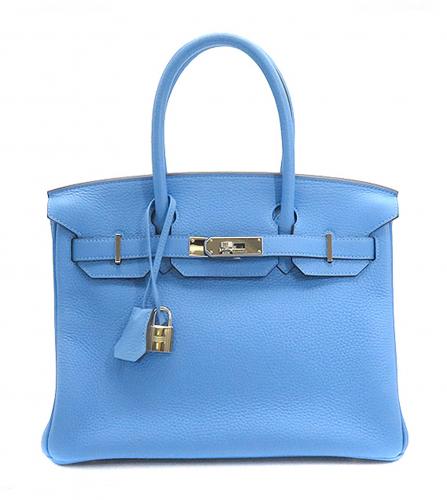 HERMES BIRKIN 30 TAURILLON CLEMENCE BLUE PARADISE