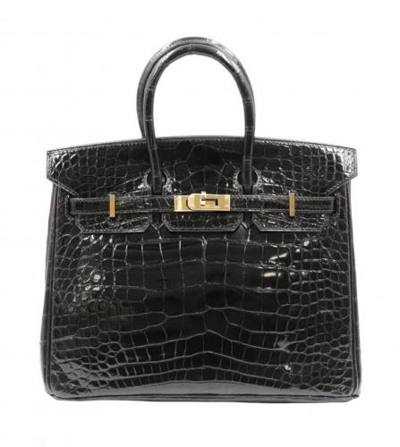 HERMES BIRKIN 25 CROCODILE BLACK