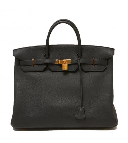 HERMES BIRKIN 40 TAURILLON CLEMENCE BLACK