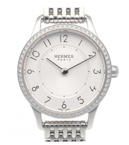 HERMES SLIM DIAMONDS WATCH